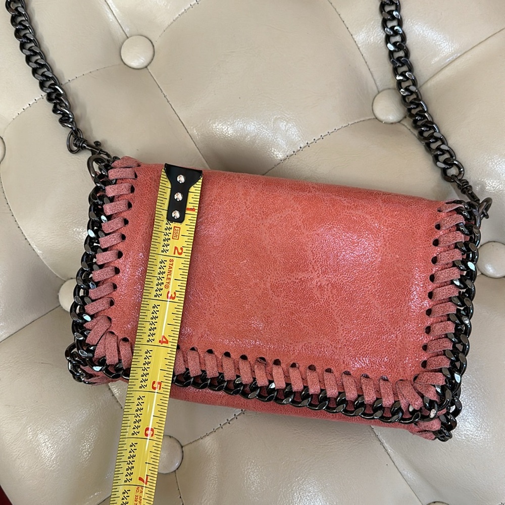 NEW Borse in Pelle genuine leather Chain-Trimmed Bag. - Picture 9 of 12